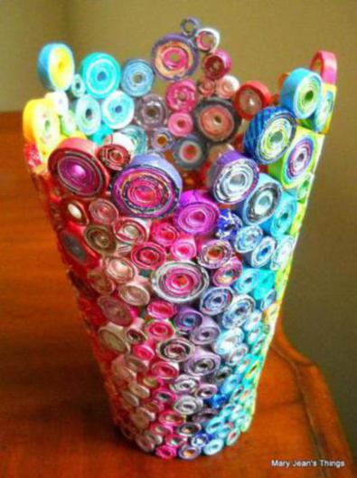 magazines Chilli Ideas Basket   crafts using Life Magazine DIY paper Recycled old